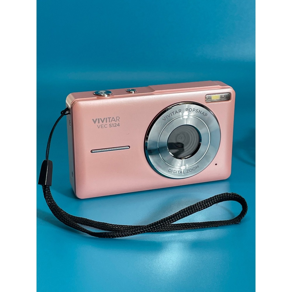 Vivitar PopSnap VEC S124 Digital Camera Metal Pink Compact Point and Shoot Y2K